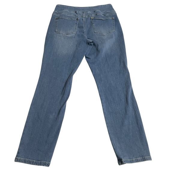 Belle Kim Gravel Womens Size 8 Pull On Skinny Jeans Mid Rise Blue Stretch Denim - Picture 2 of 10